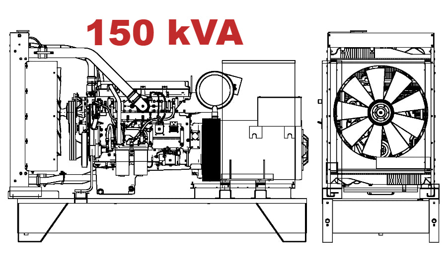 Diesel generator VISA POWERFULL B, BAUDOUIN, BD 150 B - 150 kVA, 120 kW