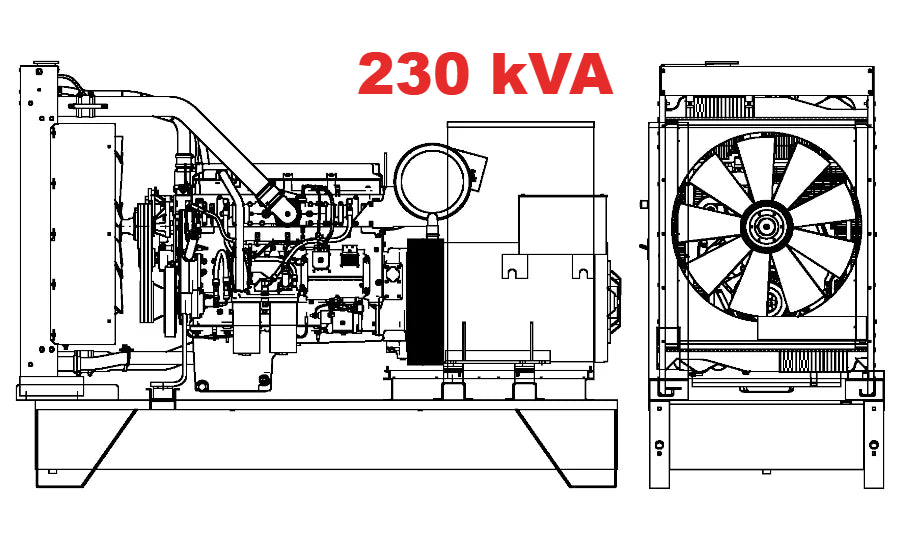 Diesel generator VISA POWERFULL B, BAUDOUIN, BD 225 B - 230 kVA, 184 kW