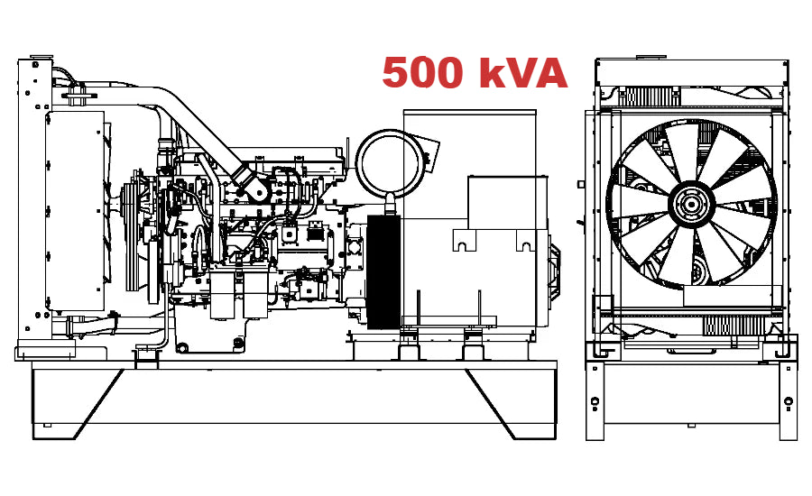 Diesel generator VISA POWERFULL B, BAUDOUIN, BD 500 B - 500 kVA, 400 kW