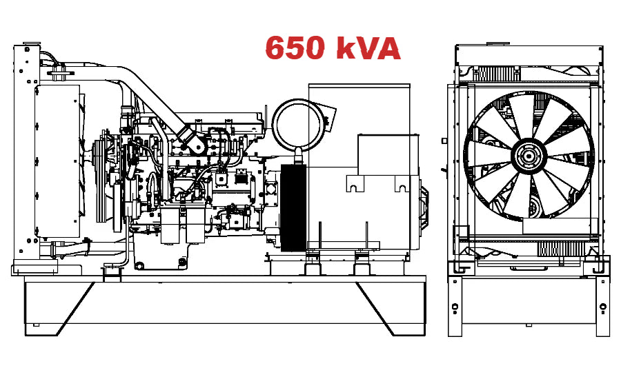 Diesel generator VISA POWERFULL B, BAUDOUIN, BD 650 B - 650 kVA, 520 kW