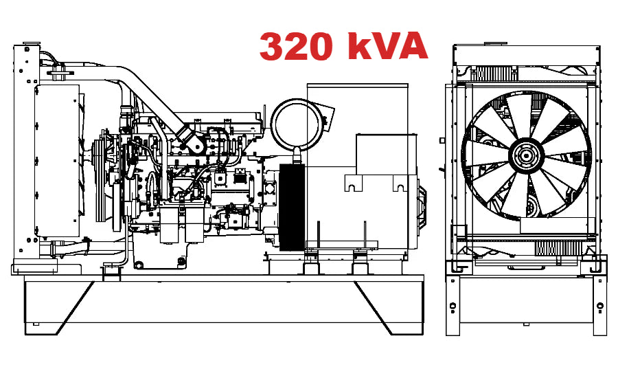 Diesel generator VISA POWERFULL B, BAUDOUIN, BD 300 B - 320 kVA, 256 kW