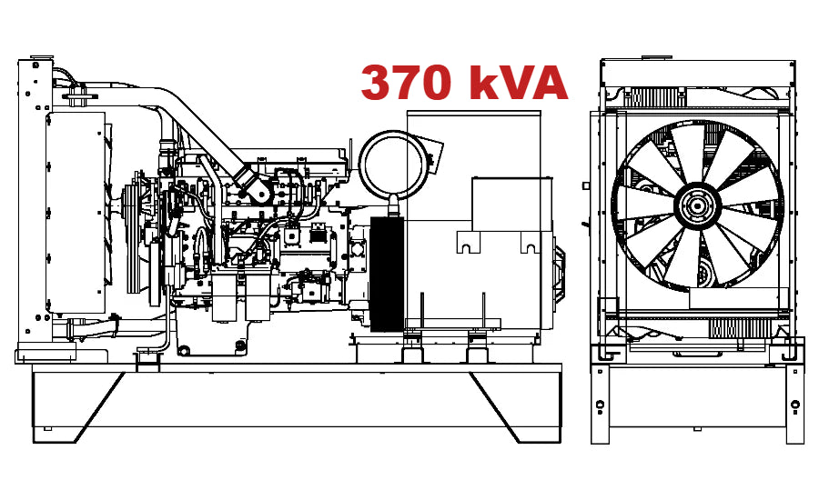 Diesel generator VISA POWERFULL B, BAUDOUIN, BD 350 B - 370 kVA, 296 kW