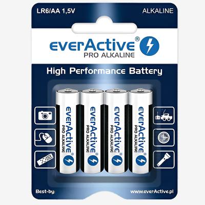 Батерия 1.5V EverActive Pro Alkaline LR6 AA - блистер x 4 бр.