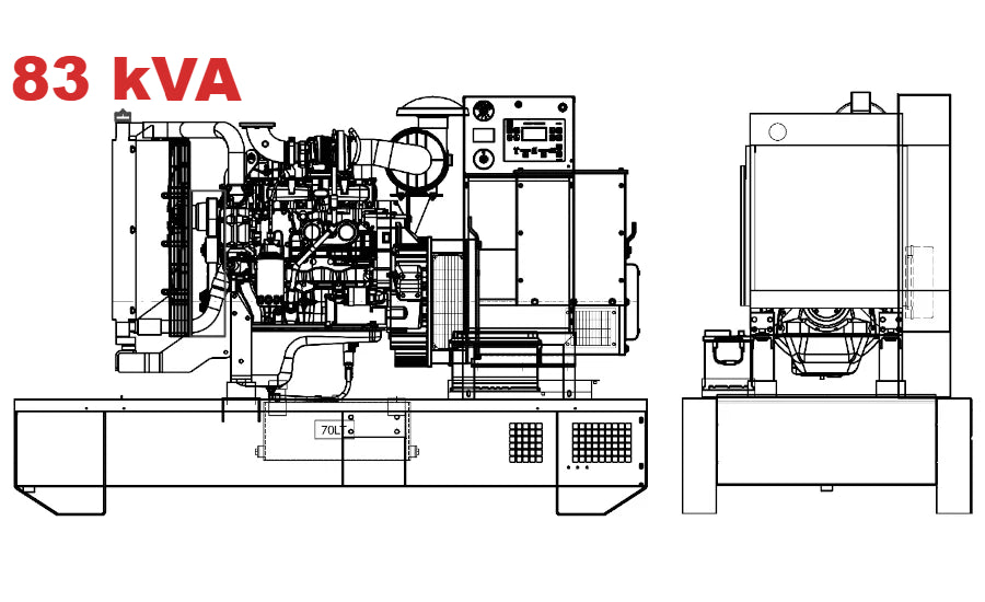 Diesel generator VISA GALAXY GO, IVECO STAGE 3, F 83 GO - 83 kVA, 66.4 kW