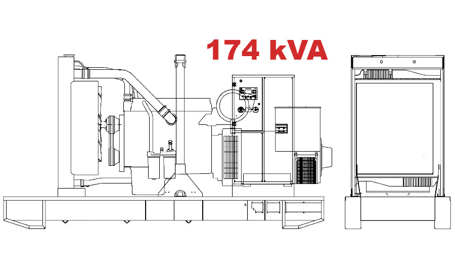 Diesel generator VISA GALAXY GO, IVECO, F 170 GO - 174 kVA, 139.2 kW