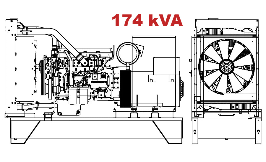 Diesel generator VISA POWERFULL B, Iveco, F 170 B - 174 kVA, 139.2 kW