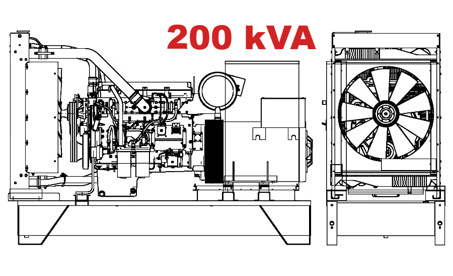 Diesel generator VISA POWERFULL B, Iveco Stage 3, F 203 B - 200 kVA, 160 kW