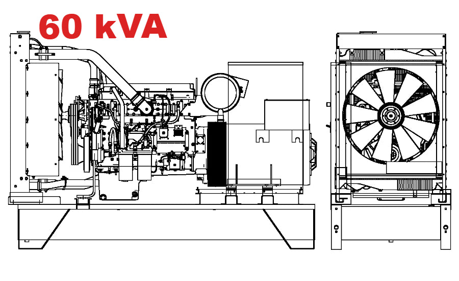 Diesel generator VISA POWERFULL B, Iveco Stage 3, F 63 B - 60 kVA, 48 kW