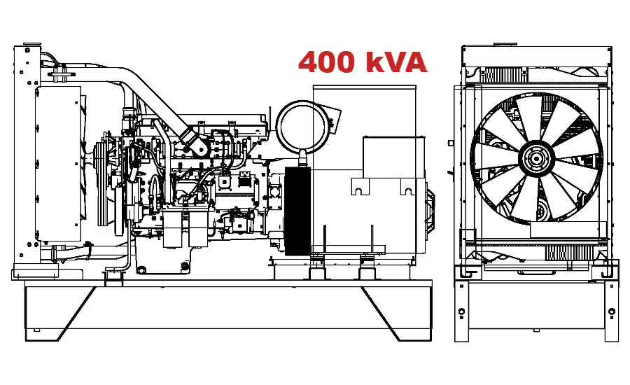 Diesel generator VISA POWERFULL B, Iveco Stage 3, F 403 B - 400 kVA, 320 kW