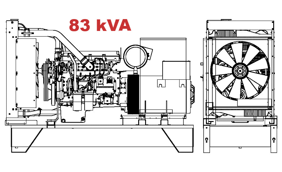 Diesel generator VISA POWERFULL B, Iveco Stage 3, F 83 B - 83 kVA, 66.4 kW