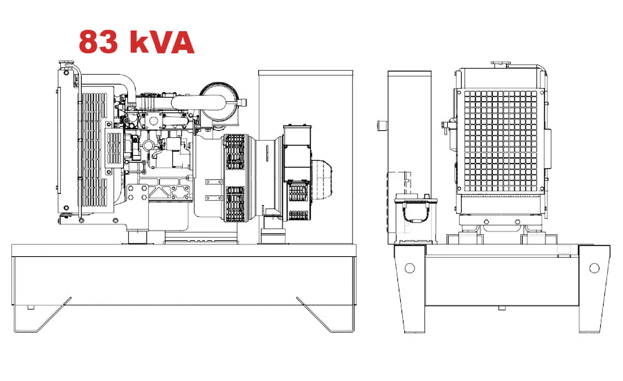 Diesel generator VISA POWERFULL B, Perkins, P 80 B - 83 kVA, 66.4 kW