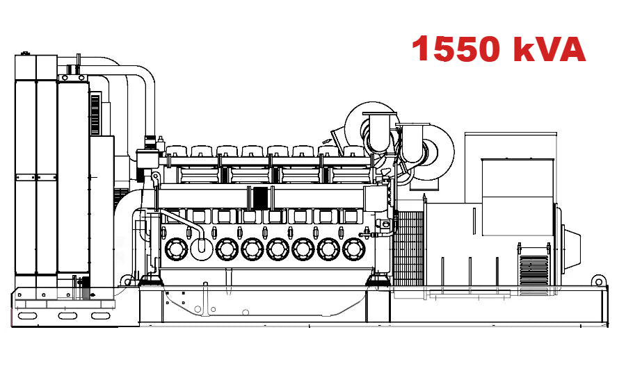 Дизелов генератор VISA Powerfull U, MITSUBISHI, M 1500 U - 1550 kVA, 1240 kW
