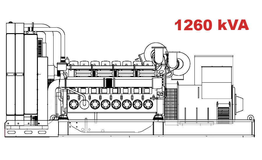 Дизелов генератор VISA Powerfull U, MITSUBISHI, M 1280 U - 1260 kVA, 1008 kW