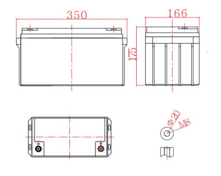 Lead-carbon battery 12V 65Ah, MWC 65-12