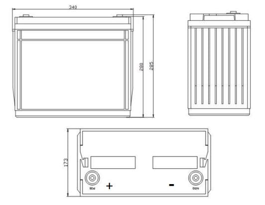 AGM battery 12V 134Ah, MWL 134-12