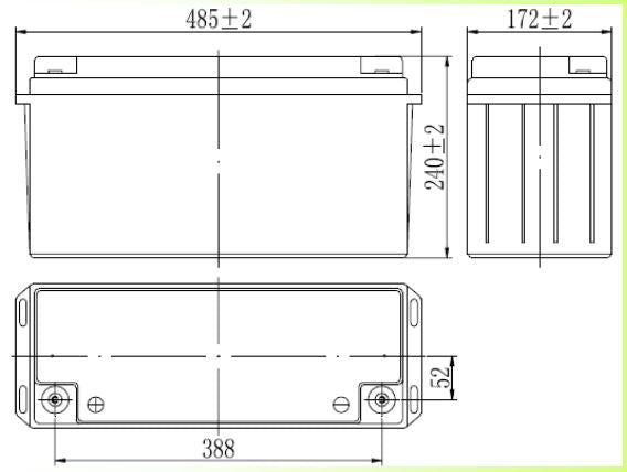 Gel battery 12V 150Ah, MWLG 150-12EV