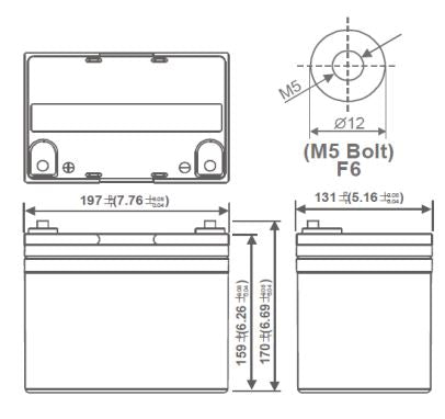 AGM battery 12V 34Ah, MWP 34-12