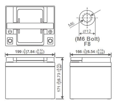 AGM battery 12V 40Ah, MWP 40-12
