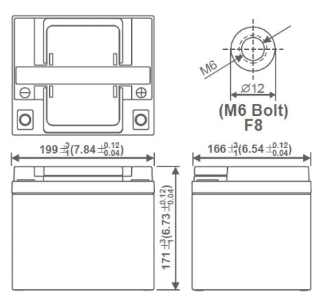 AGM battery 12V 45Ah, MWP 45-12