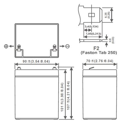 AGM battery 12V 5Ah, MWP 5-12L