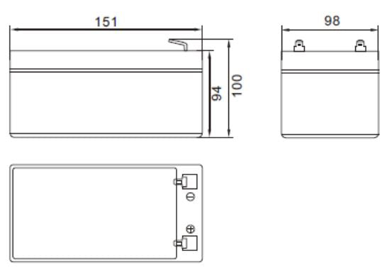 AGM battery 12V 12Ah, MWS 12-12