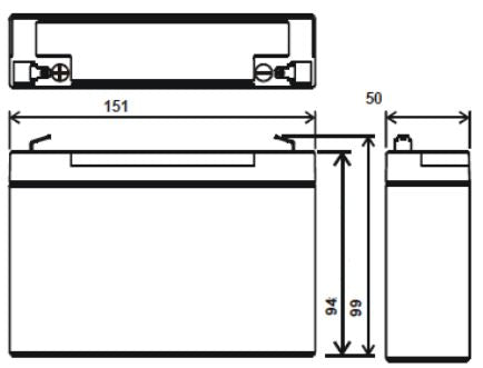 AGM battery 6V 12Ah, MWS 12-6