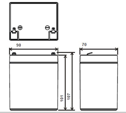 AGM battery 12V 5Ah, MWS 5-12