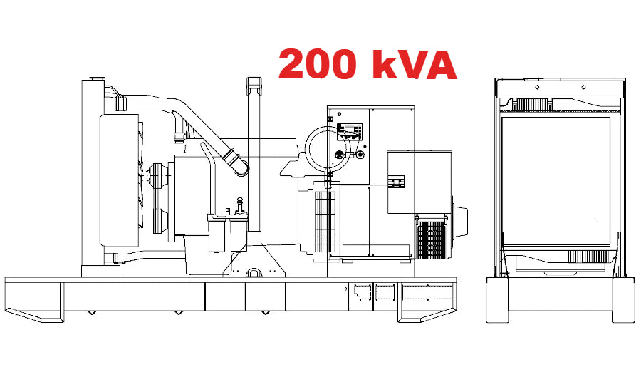 Diesel generator VISA GALAXY GO, PERKINS, P 200 GO - 200 kVA, 160 kW