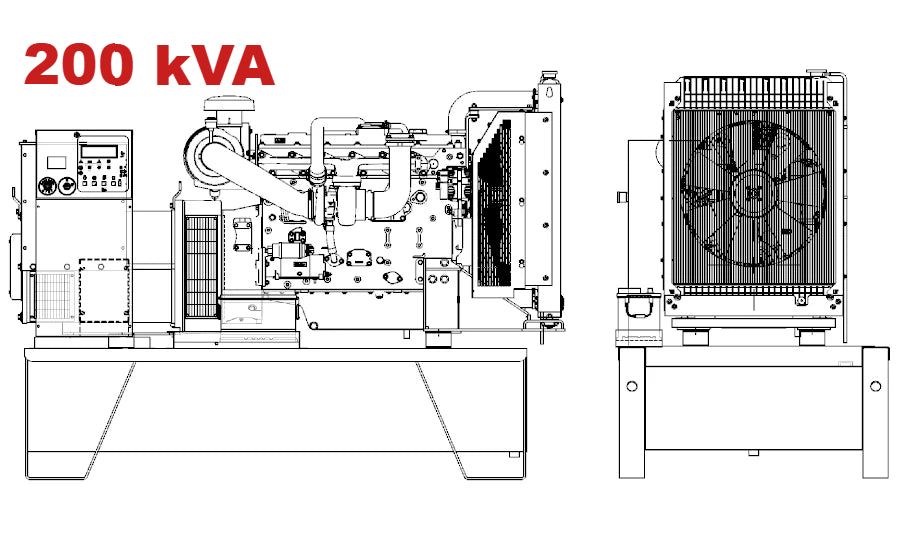 Diesel generator VISA POWERFULL B, Perkins, P 200 B - 200 kVA, 160 kW