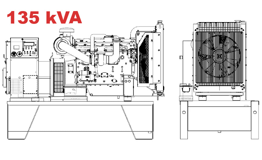 Diesel generator VISA POWERFULL B, Perkins, P 135 B - 135 kVA, 108 kW