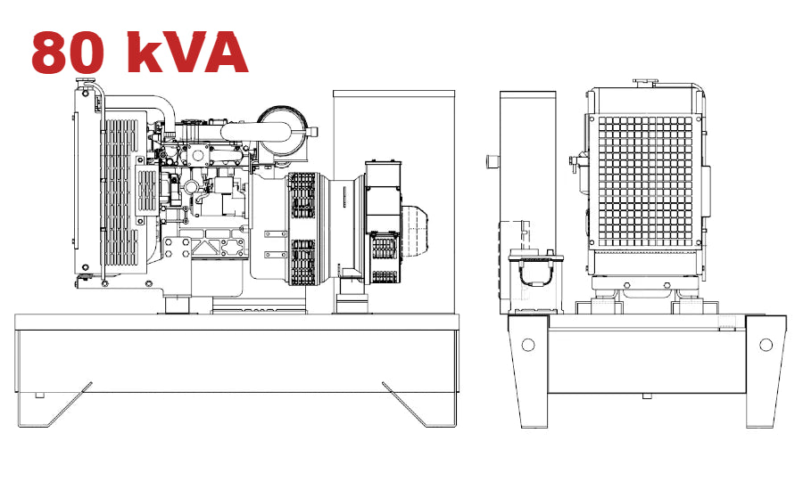 Diesel generator VISA POWERFULL B, Perkins, P 80 B - 80 kVA, 64 kW