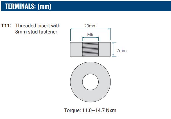 12V 110Ah, PG-12V110 M8
