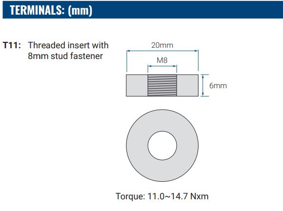 12V 140Ah, PG-12V140 M8