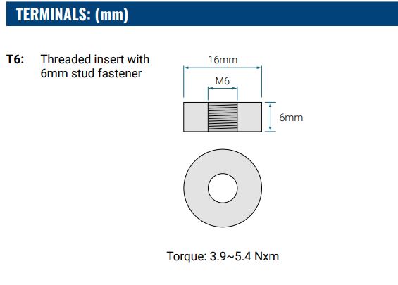 12V 45Ah, PS-12450VdS M6 FR AGM battery