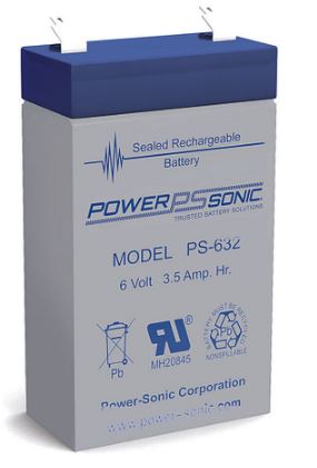 AGM battery 6V 3.5Ah, PS-632 - Eurogroup 33