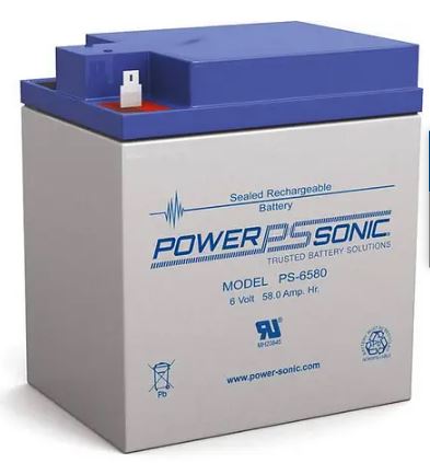 AGM battery 6V 58Ah, PS-6580 - Eurogroup 33