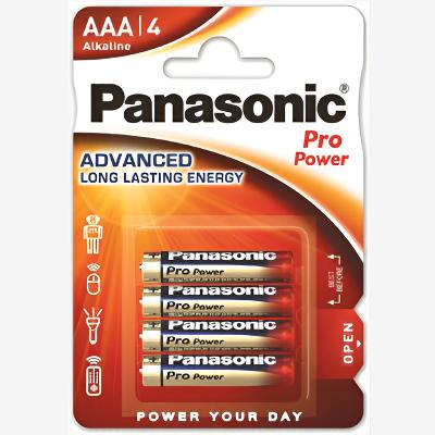 Battery 1.5V, Panasonic Pro Power AAA, Alkaline, Blister х 4 pcs - Eurogroup 33