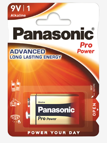 Батерия 9V Panasonic Pro Power алкална 6LR61 - блистер х 1