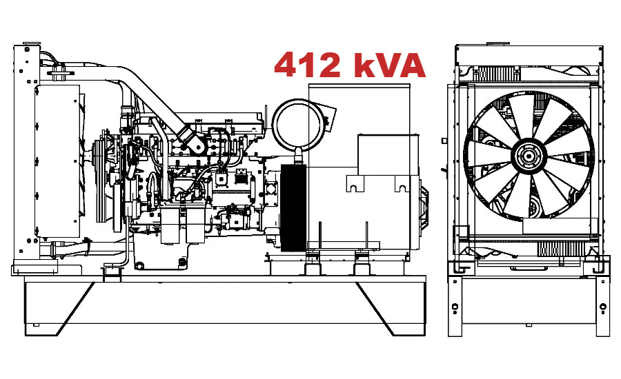 Diesel generator VISA POWERFULL B, VOLVO-PENTA, V 415 B - 412 kVA, 329.6 kW