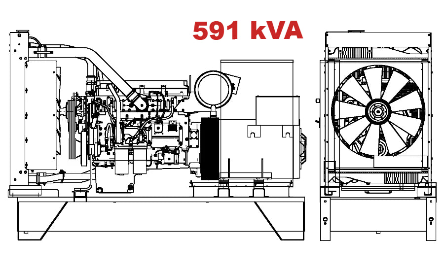 Diesel generator VISA POWERFULL B, VOLVO-PENTA, V 590 B - 591 kVA, 472.8 kW