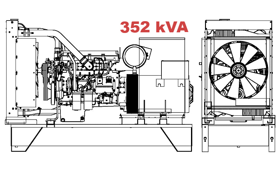 Diesel generator VISA POWERFULL B, VOLVO-PENTA, V 350 B - 352 kVA, 281.6 kW
