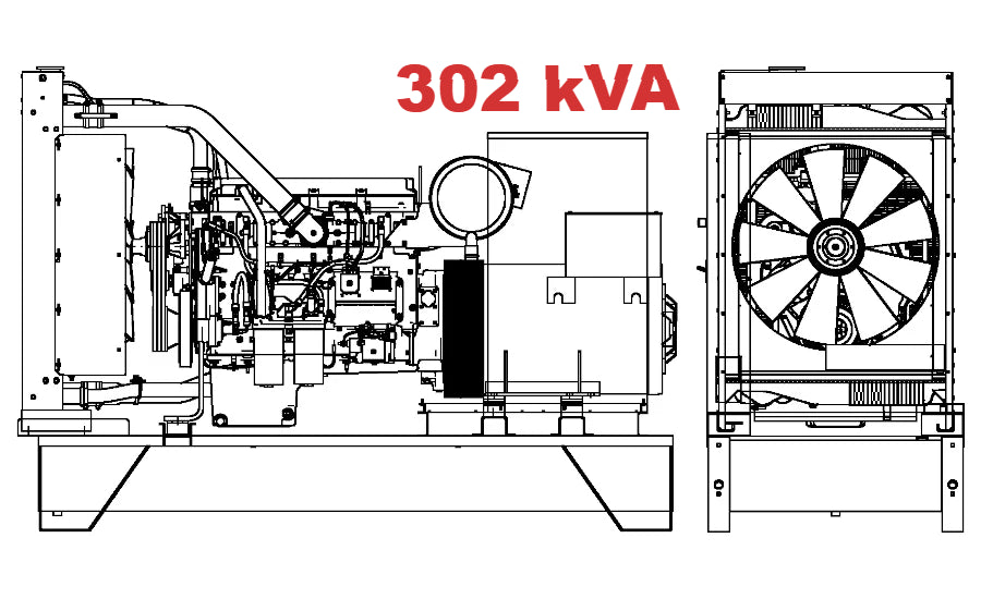 Diesel generator VISA POWERFULL B, DOOSAN, DS 300 B - 302 kVA, 241.6 kW