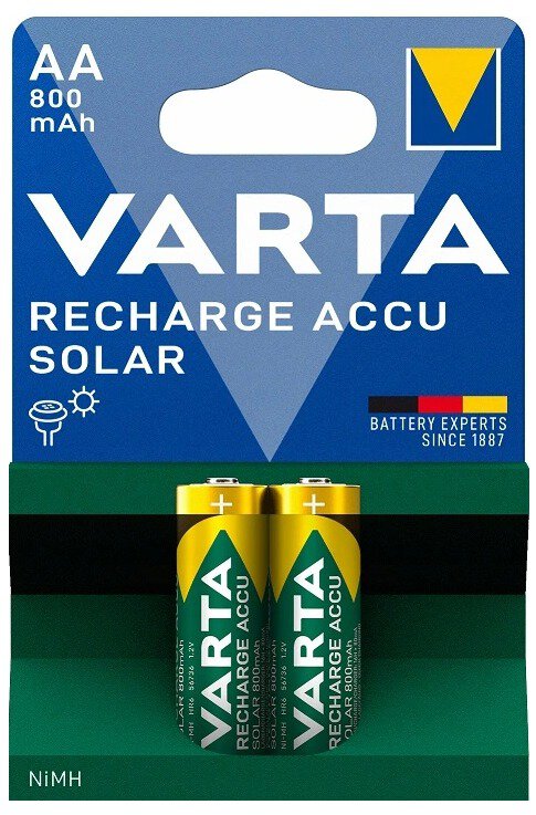 Батерия 1.2V Varta SOLAR AA, NiMh 800mAh x 2 бр.