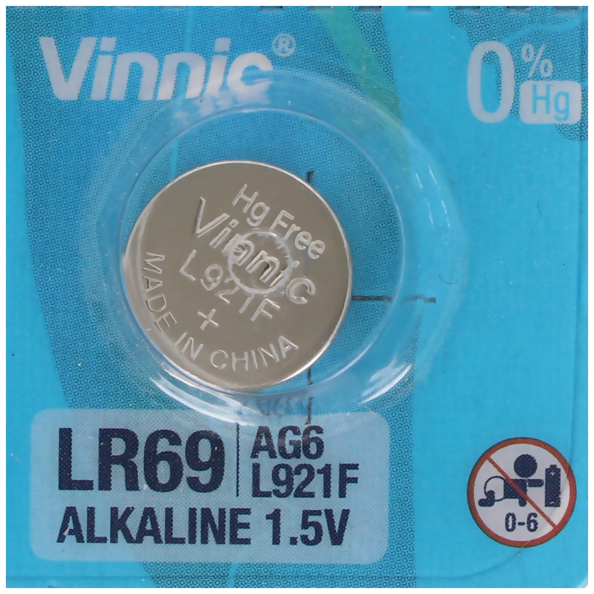 Батерия 1.5V Vinnic LR921/AG6, алкална
