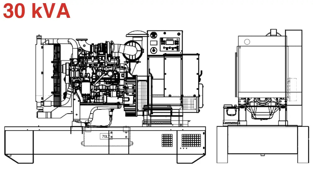 Diesel Generator Visa Galaxy Go Perkins P 30 - Kva 24 Kw