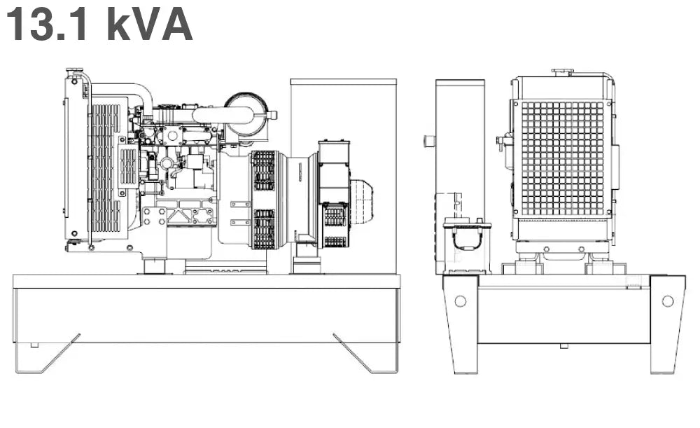 Diesel Generator Visa Powerfull B Perkins P 14 - 13.1 Kva 10.48 Kw