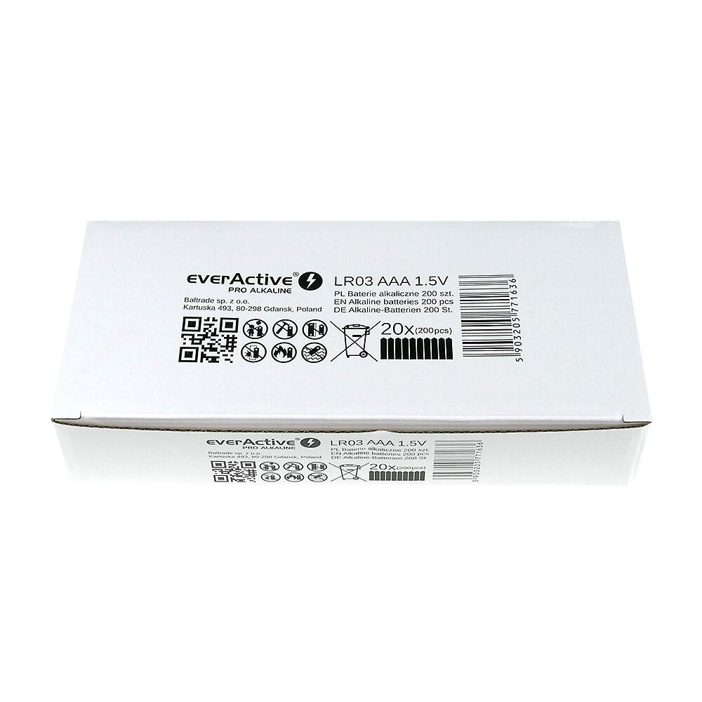 кутия с батерия 1.5V EverActive Pro LR03, алкални x 10 бр.