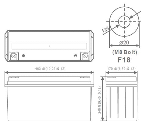 AGM battery 12V 150Ah, MWP 150-12B