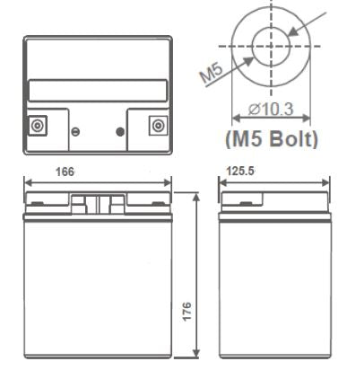 AGM battery 12V 28Ah, MWP 28-12h