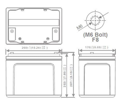 AGM battery 12V 65Ah, MWP 65-12h